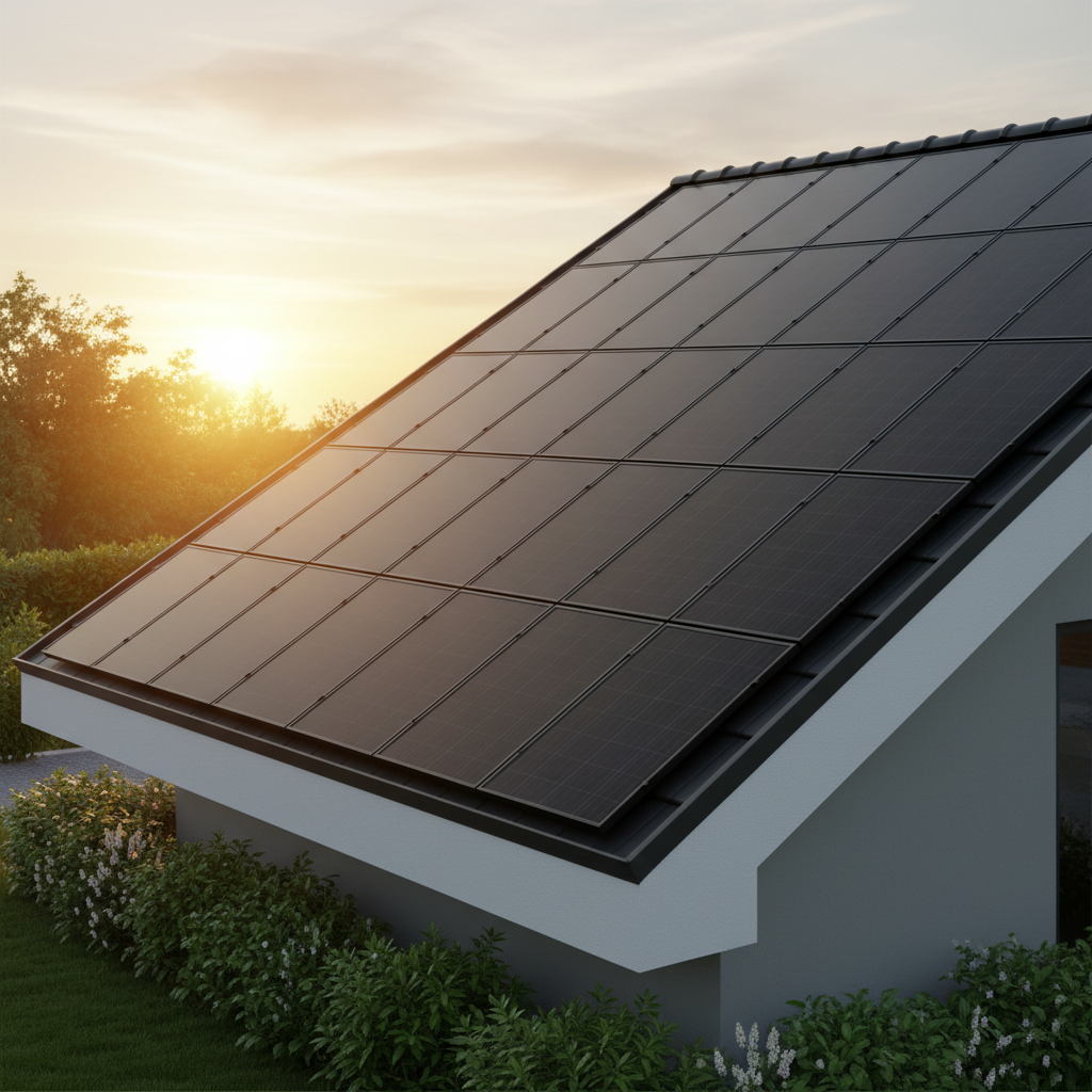 Irish home with rooftop solar panels